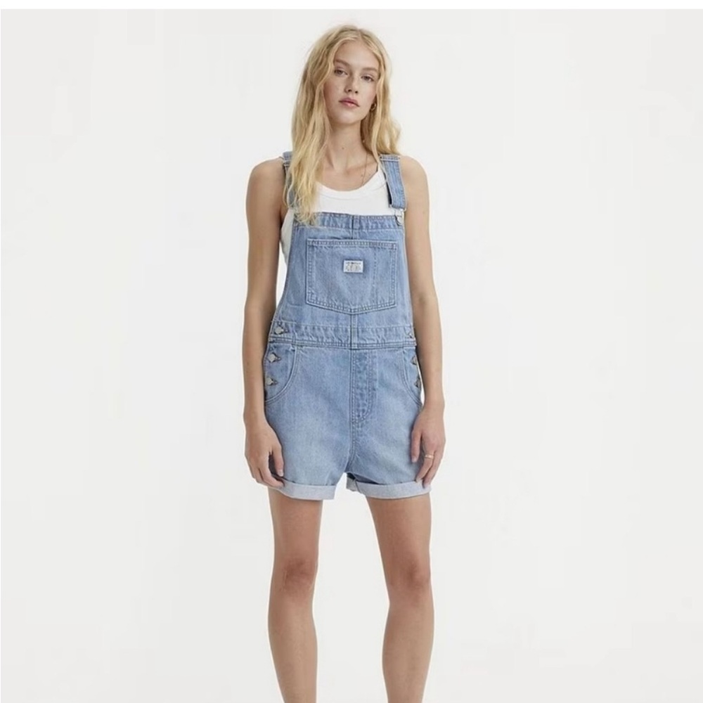 Levi's Blue Denim Overalls Classic Style